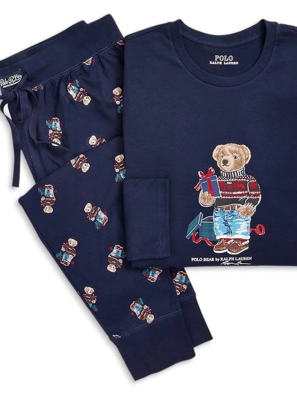 Size Small - Polo by Ralph Lauren Navy Bear Holiday Pajama Set